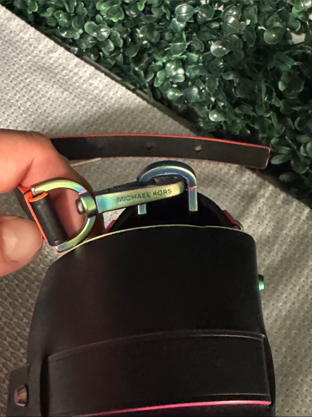 Michael Kors Black Crossbody Bag with Neon Trim - Picture 11 of 12